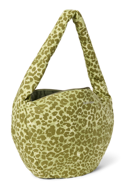 Cotton Cross Body Bag | Green Leopard
