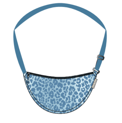 Puffy Adult Fanny Pack | Blue Leopard