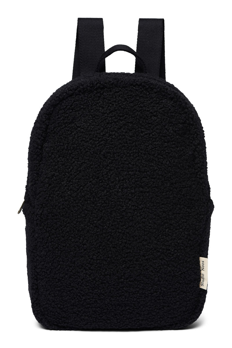 Zwarte Teddy Mini Rugzak