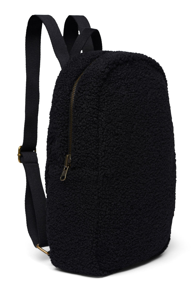 Zwarte Teddy Mini Rugzak