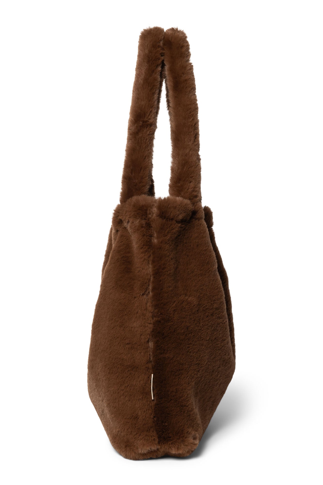 Brown Faux Fur Mom Bag