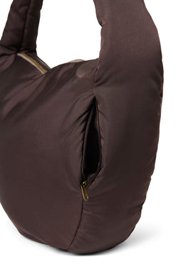 Puffy Cross Body Bag | Brown