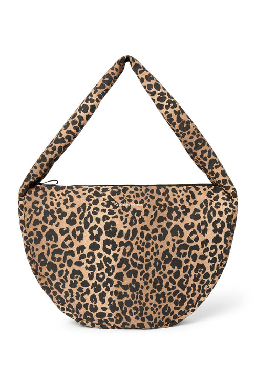 Brown Leopard Cotton Sac à bandoulière