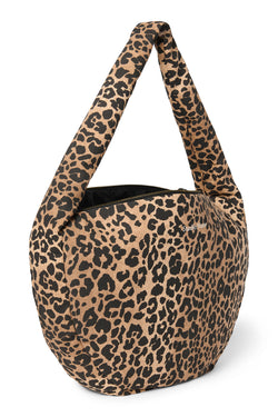 Cotton Cross Body Bag | Brown Leopard