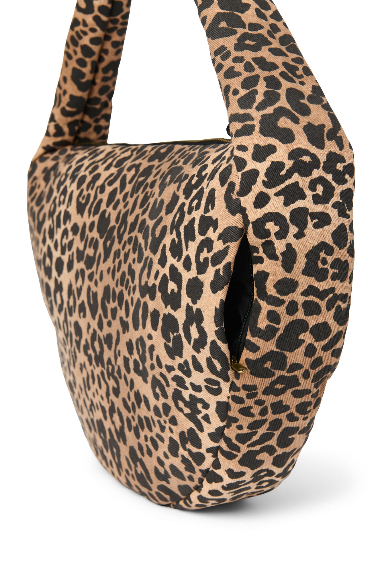 Cotton Cross Body Bag | Brown Leopard