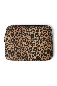  Brown Leopard Cotton Laptop Sleeve 13 Inch 