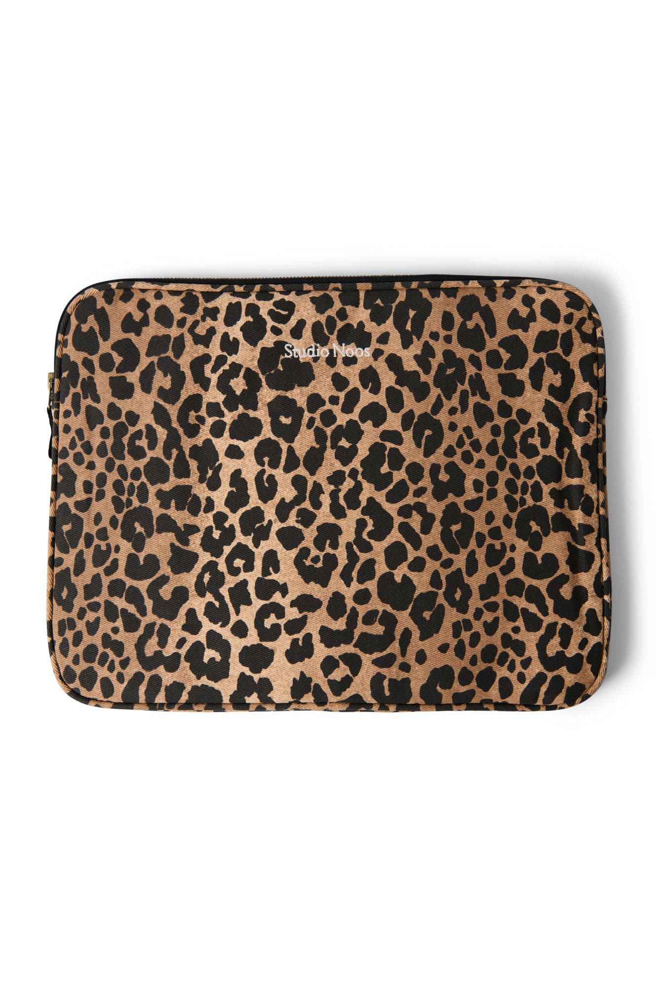 Cotton Twill Laptop Hoes 15 Inch | Brown Leopard
