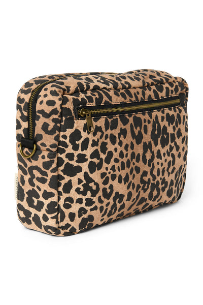 Cotton Stroller Organizer | Brown Leopard