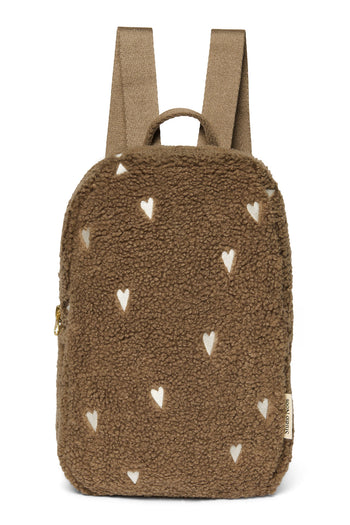 Teddy Hearts Mini Backpack | Brown Hearts