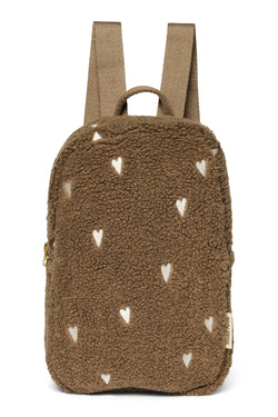 Teddy Hearts Mini Backpack | Brown Hearts