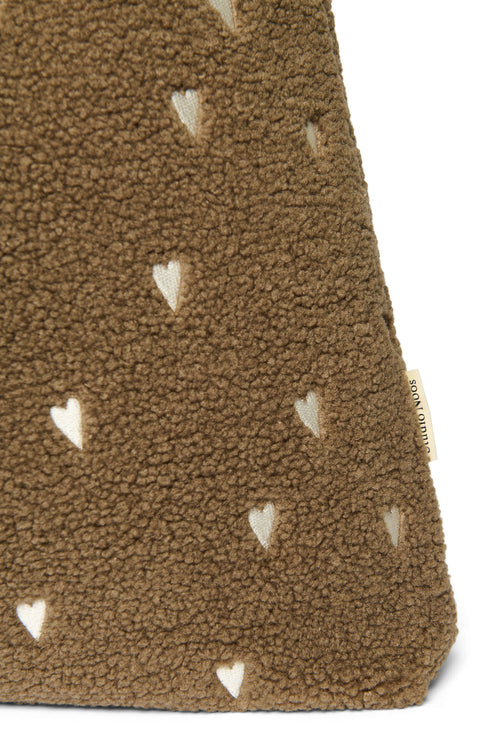 Teddy Mom Bag | Brown Hearts