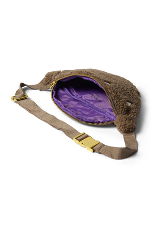 Teddy Mini Fanny Pack | Brown Hearts