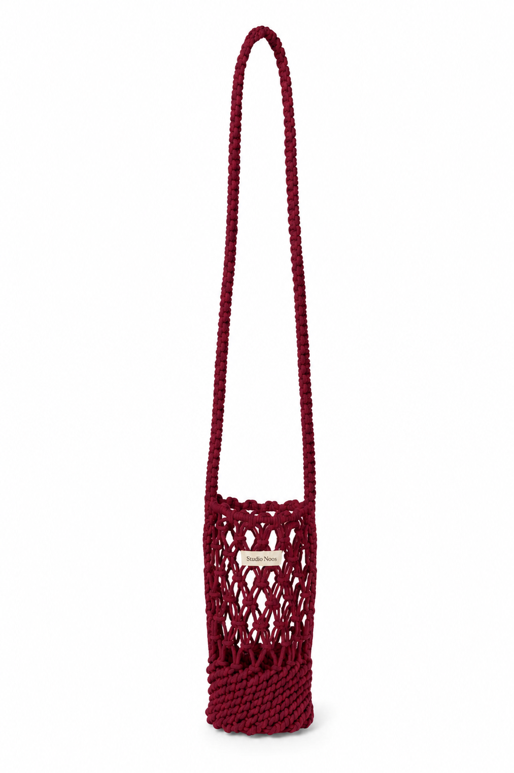 Macramé Bottle Bag | Bordeaux