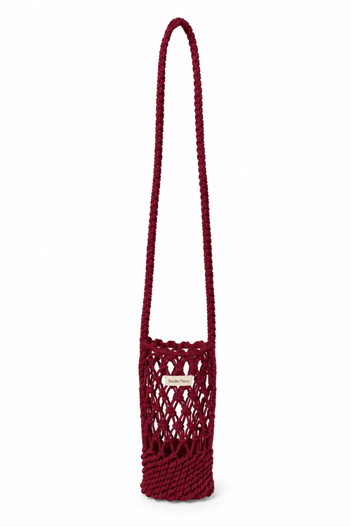 Macramé Bottle Bag | Bordeaux