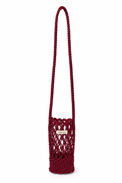 Macramé Bottle Bag | Bordeaux
