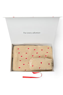 Classic Teddy Gift Set | Ecru Hearts