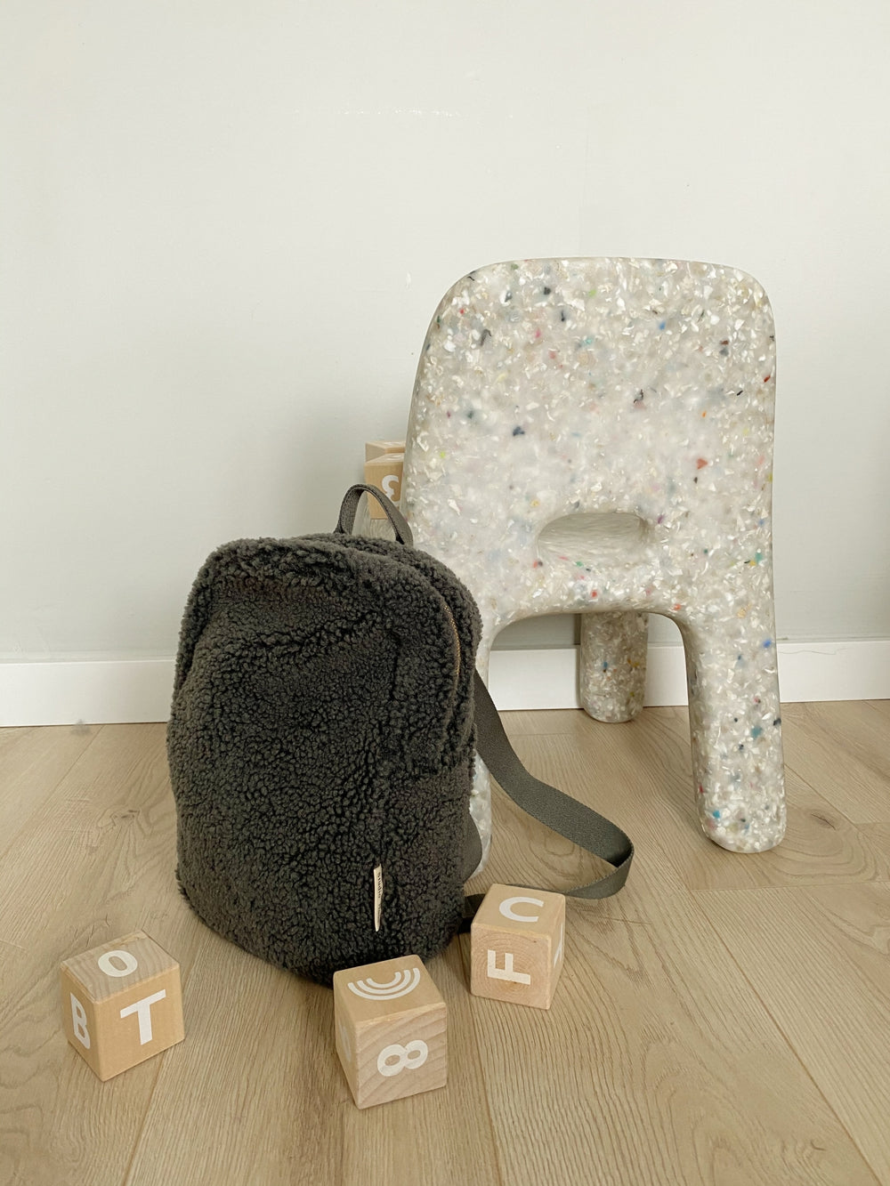 Teddy Mini Backpack | Dark Grey