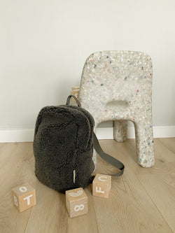 Teddy Mini Backpack | Dark Grey