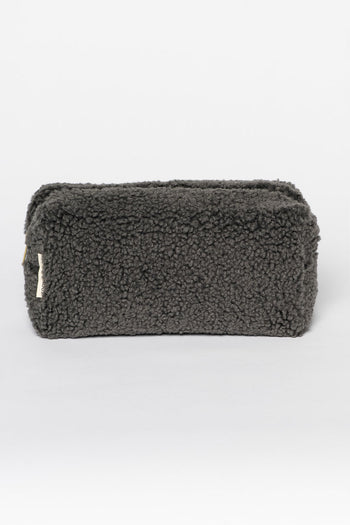 Donkergrijze Teddy Pouch