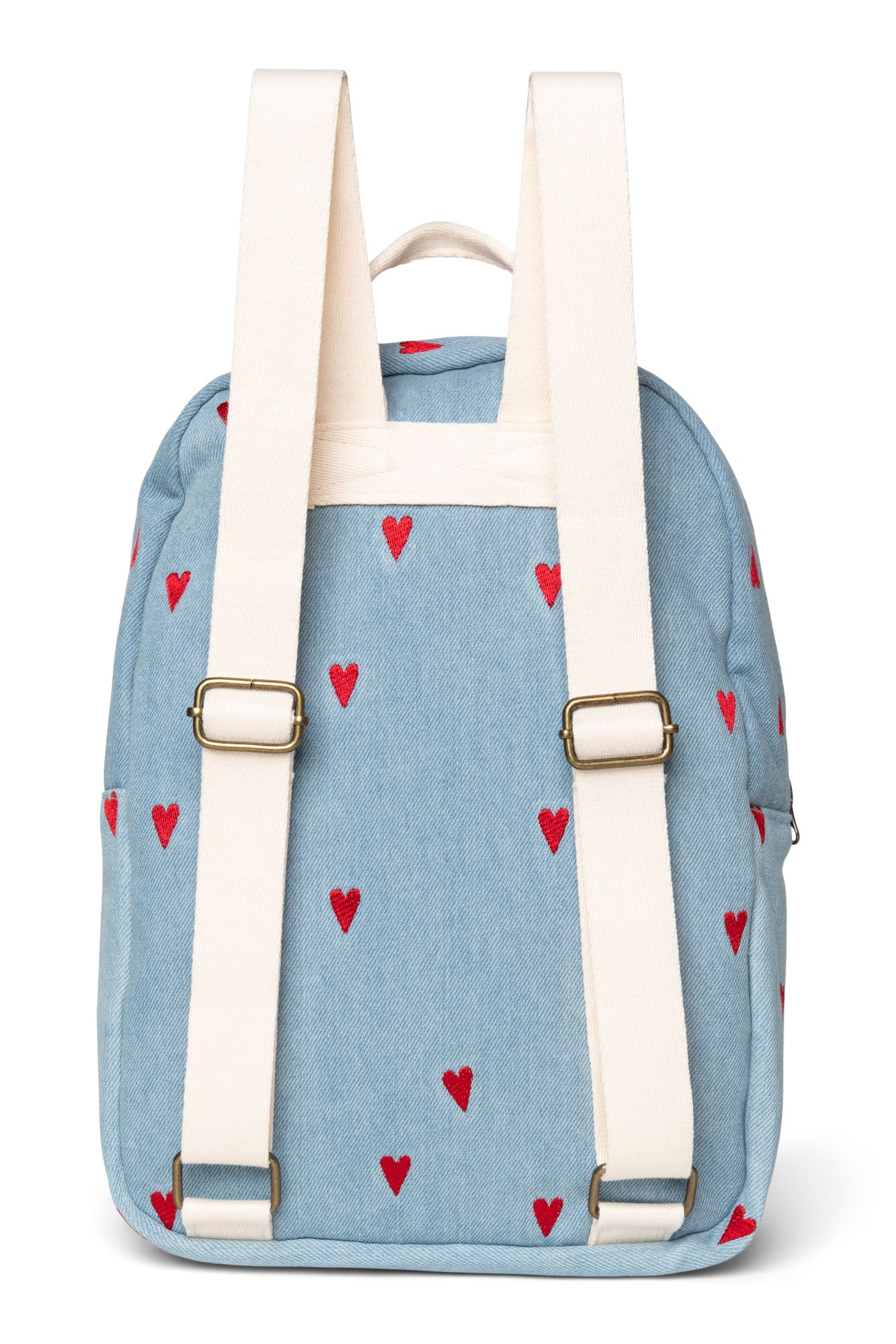 Denim Hearts Midi Rugtas met voorvak