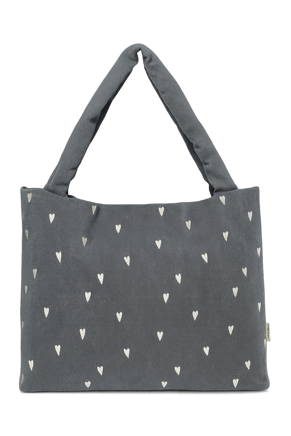 Denim Mom Bag | Grey Hearts
