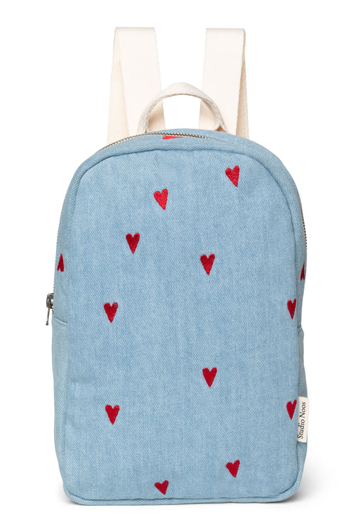 Denim Hearts Mini Rugzak
