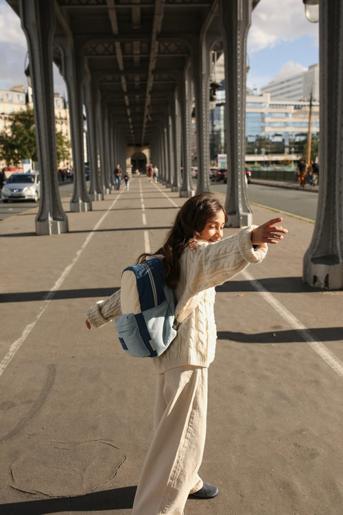 Patchwork Midi Sac à dos | Denim