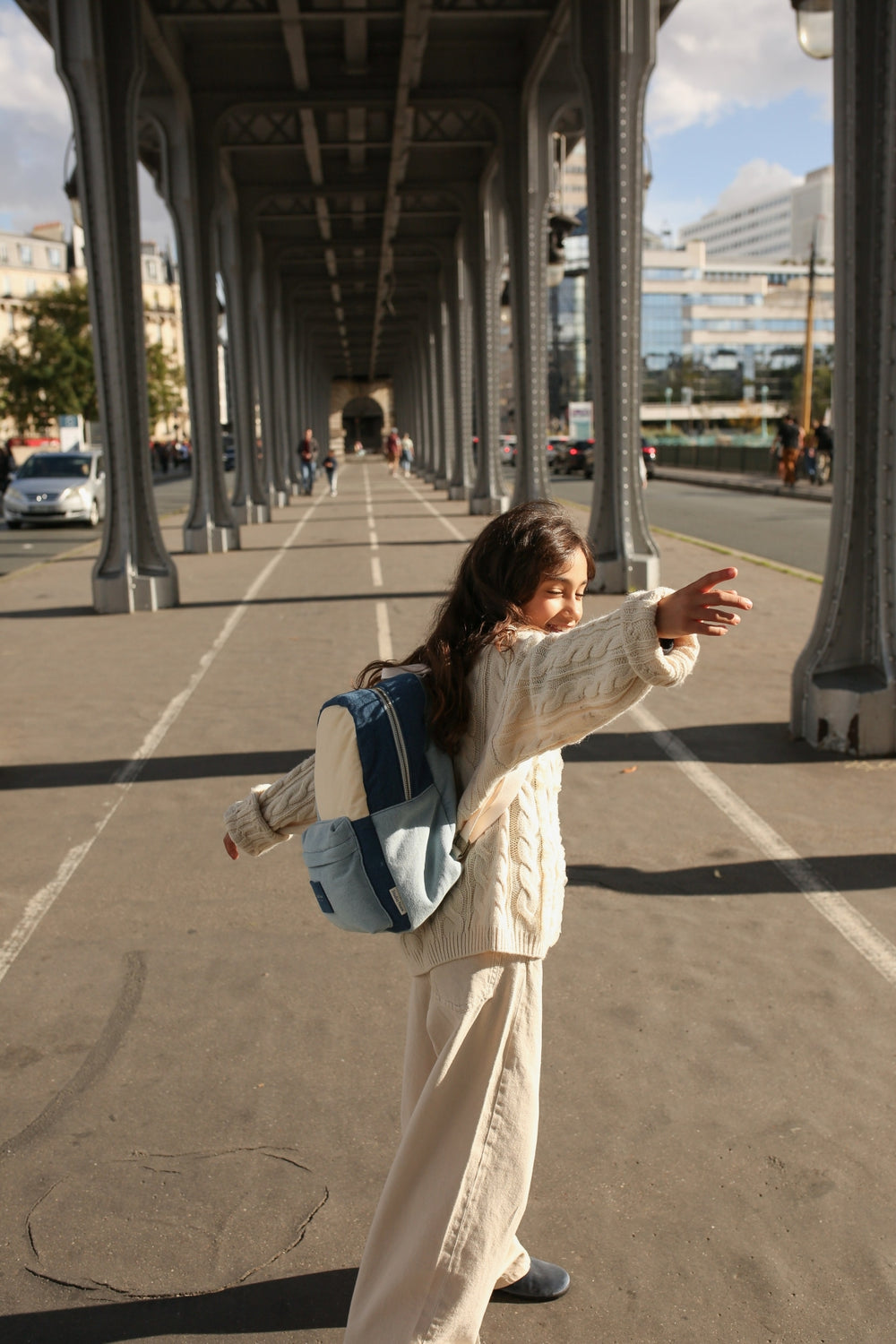 Patchwork Midi Rugzak | Denim