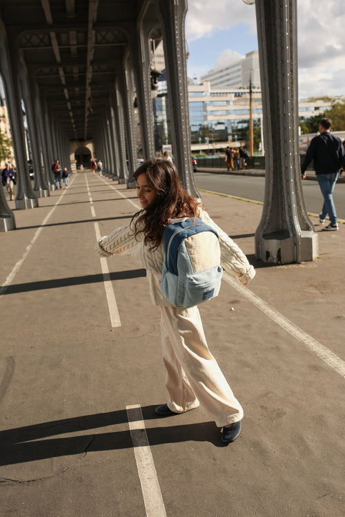 Patchwork Midi Backpack | Denim