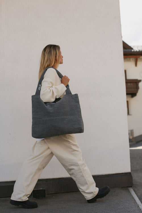 Denim Mom Bag | Gris