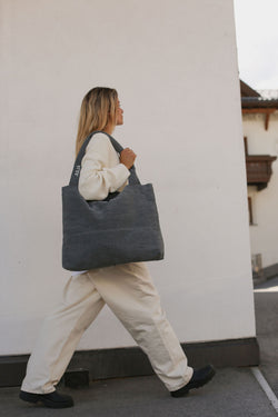 Denim Mom Bag | Gris
