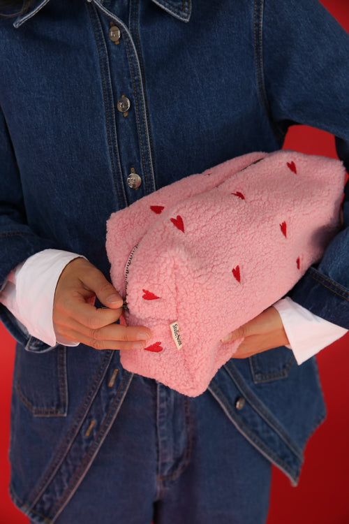Teddy Toilettas | Lichtroze hartjes