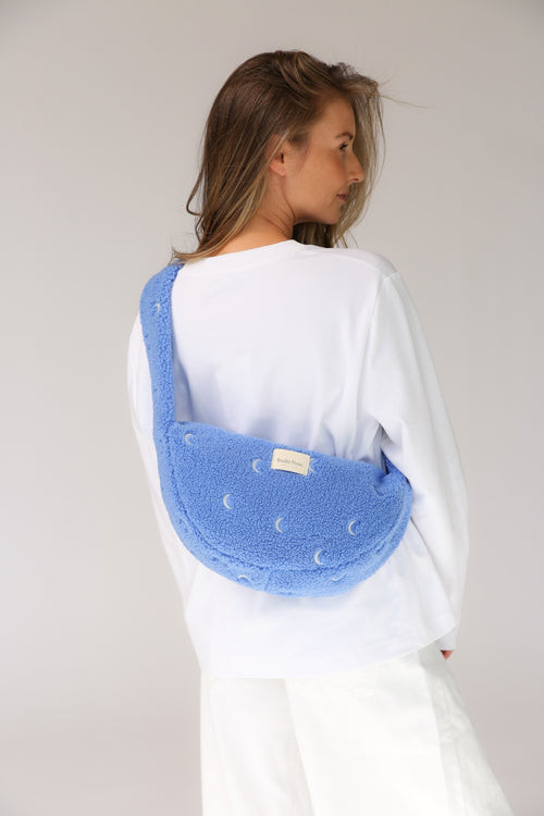 Teddy Mini Cross Body Bag | Light Blue Moon