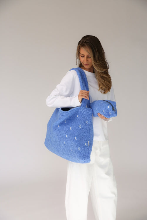Teddy Pochette | Bleu Clair Lune