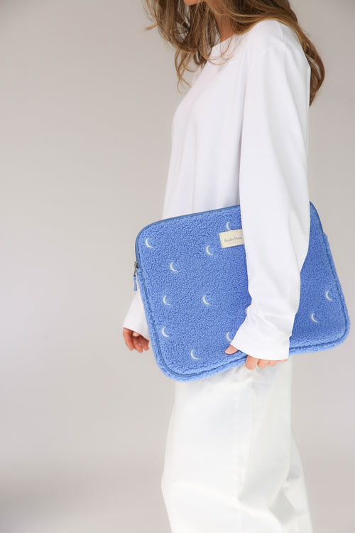 Teddy Laptop Hoes 13 Inch | Lichtblauw Maan