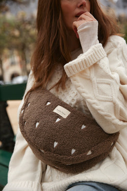 Teddy Adult Fanny Pack | Brown Hearts