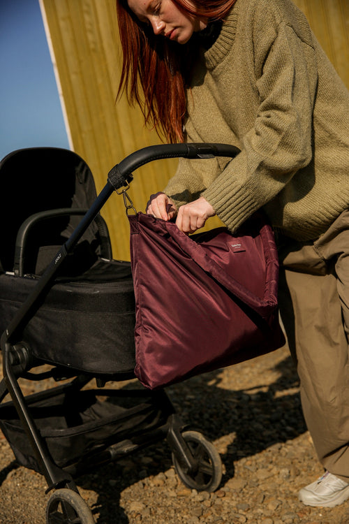 Technical Puffy Diaper Bag | Burgundy