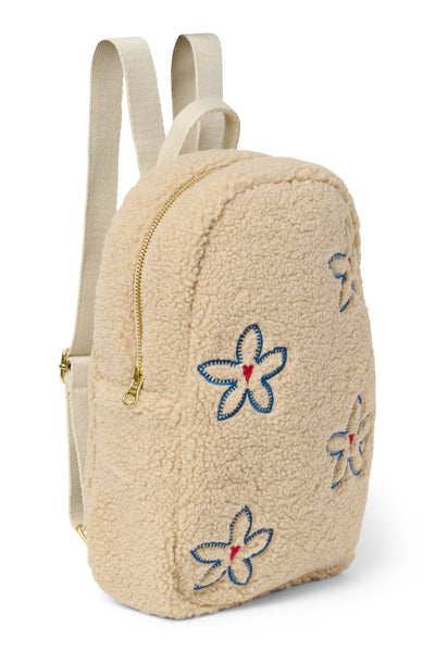Teddy Mini Backpack | Ecru Flower Heart