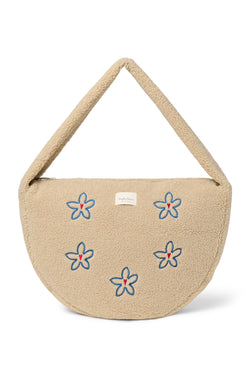 Teddy Cross Body Bag | Ecru Flower Heart