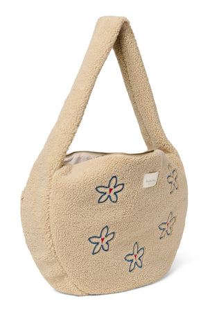 Teddy-Umhängetasche | Ecru Flower Heart