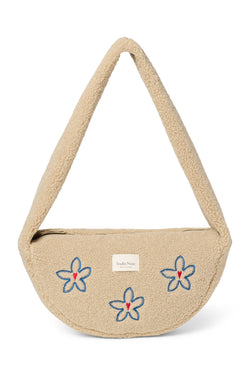 Teddy Mini Cross Body Bag | Ecru Flower Heart