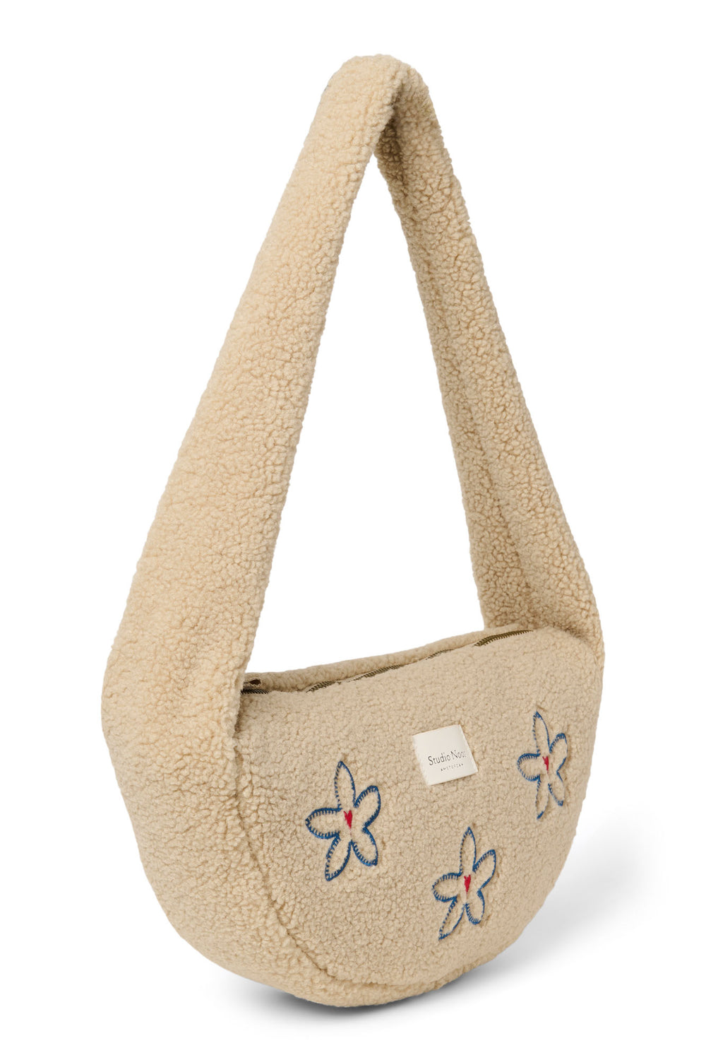 Teddy Mini Cross Body Bag | Ecru Flower Heart