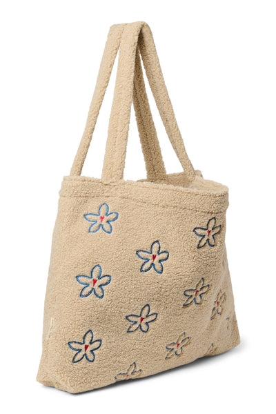Teddy Mom Bag | Ecru Flower Heart