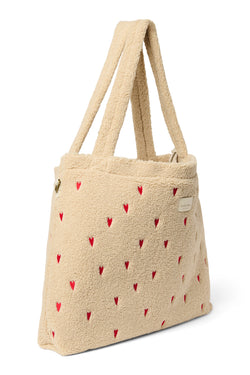 Ecru Teddy Hearts Luiertas