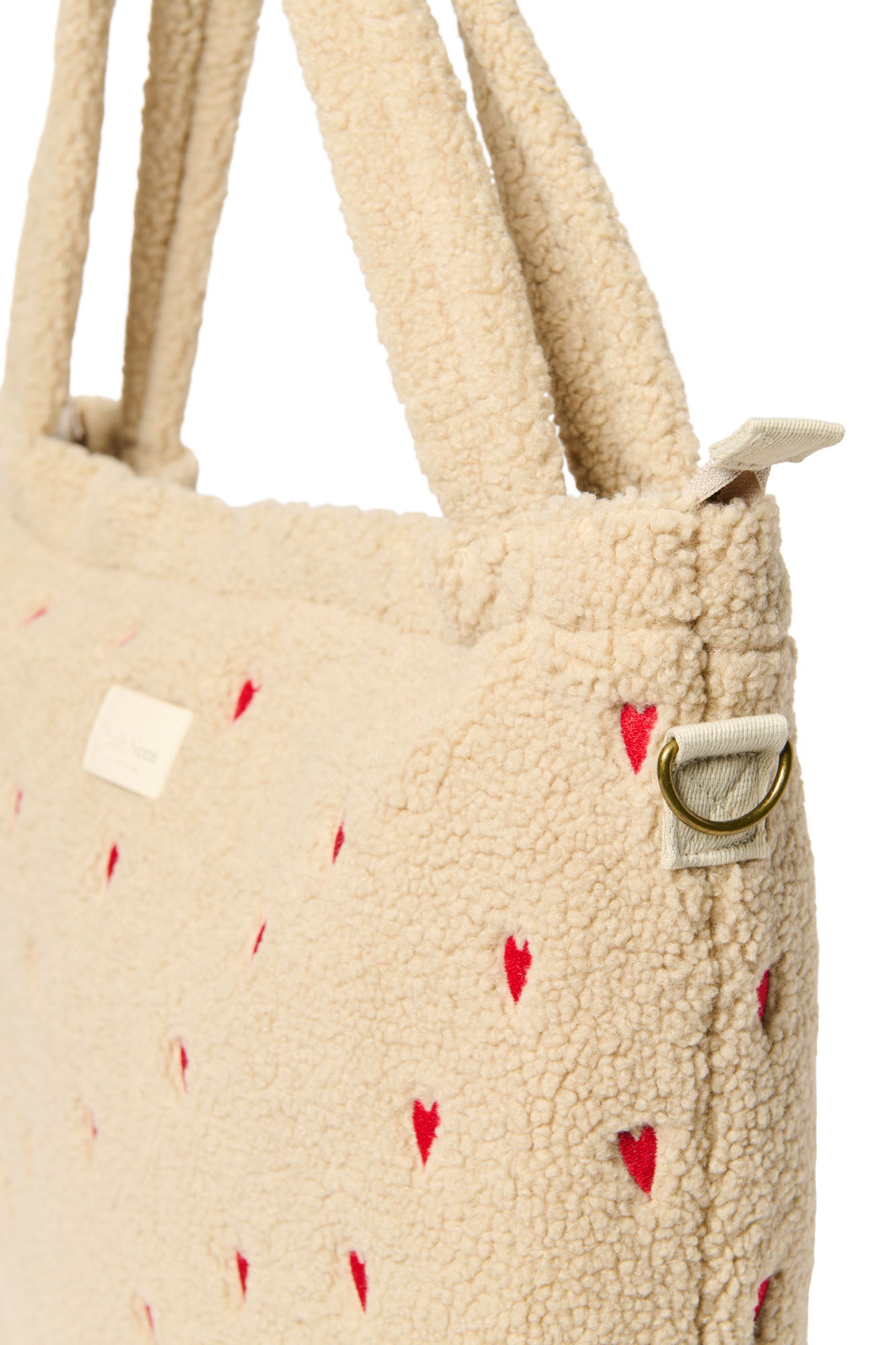 Ecru Teddy Hearts Luiertas