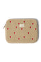 Teddy Hearts Laptop Hoes 13 Inch | Ecru Hearts