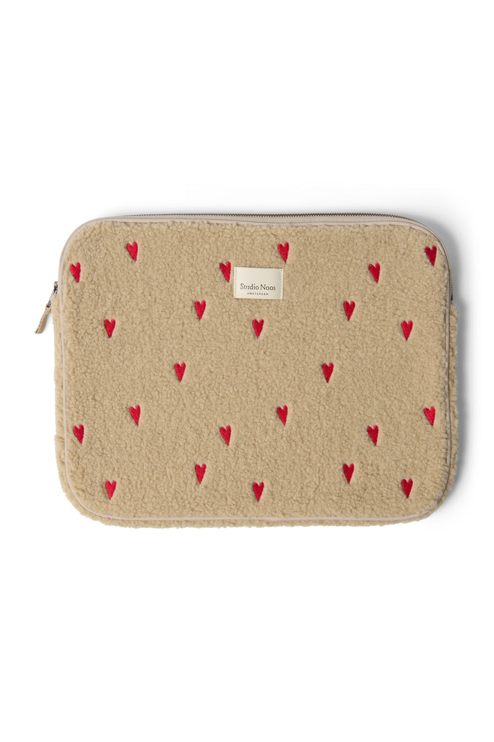 Teddy Hearts Pochette Pour Ordinateur Portable 15 Inch | Écru Hearts