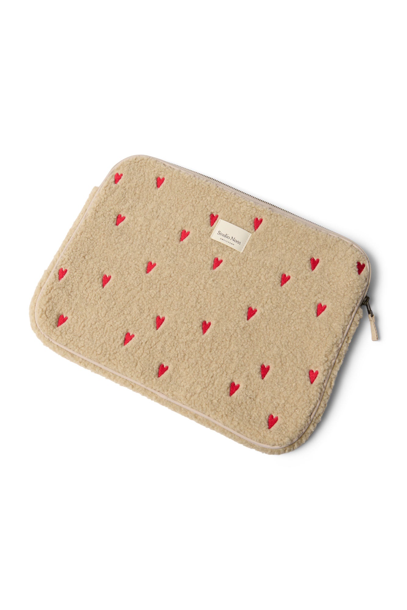 Teddy Hearts Pochette Pour Ordinateur Portable 15 Inch | Écru Hearts