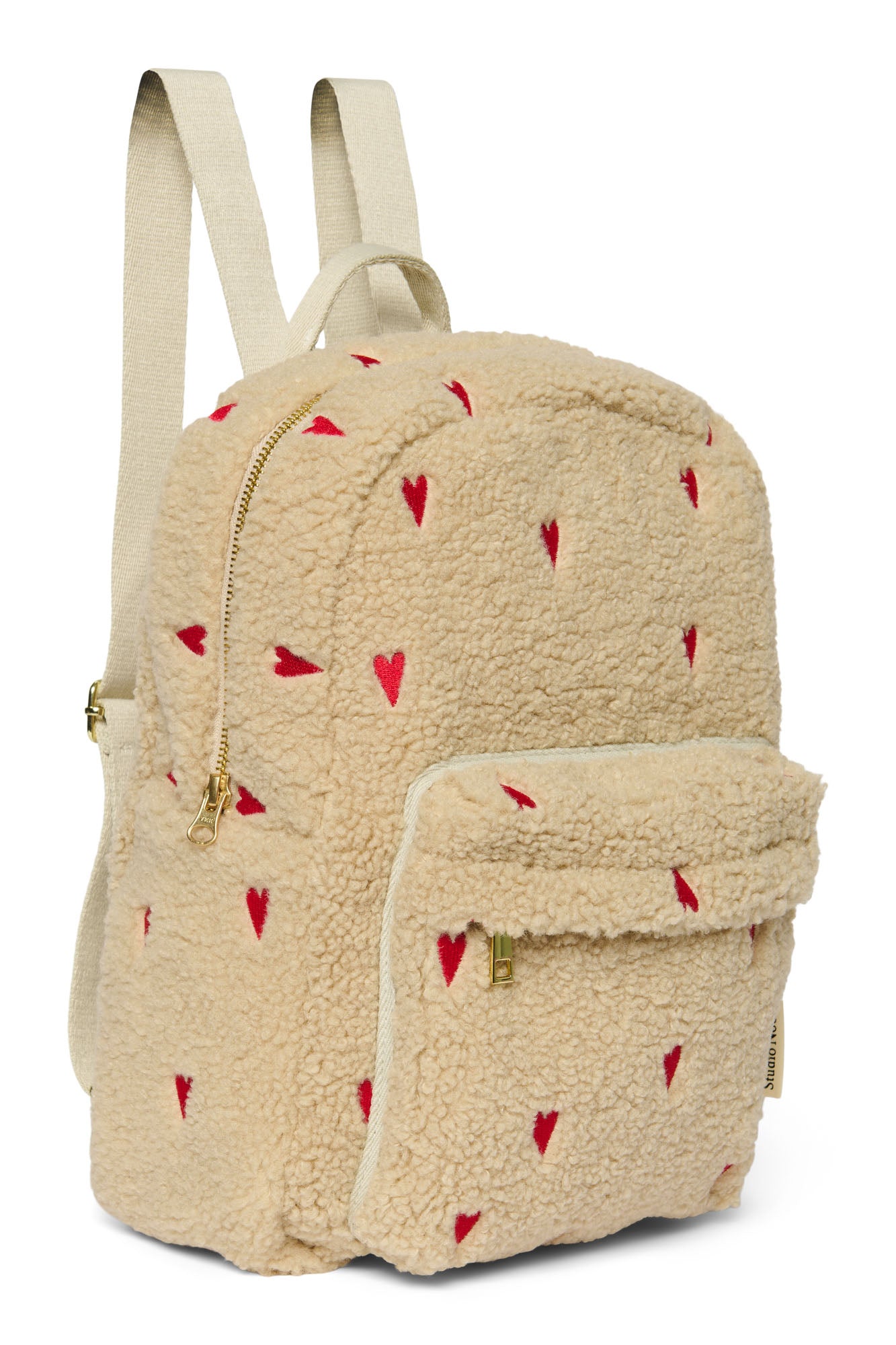 Teddy Hearts Midi Rugzak | Ecru Hearts