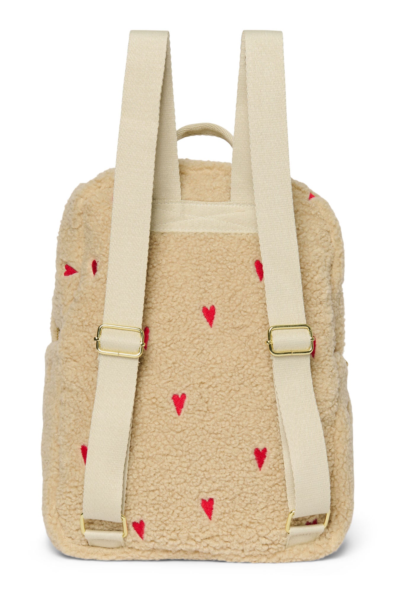 Teddy Hearts Midi Rugzak | Ecru Hearts
